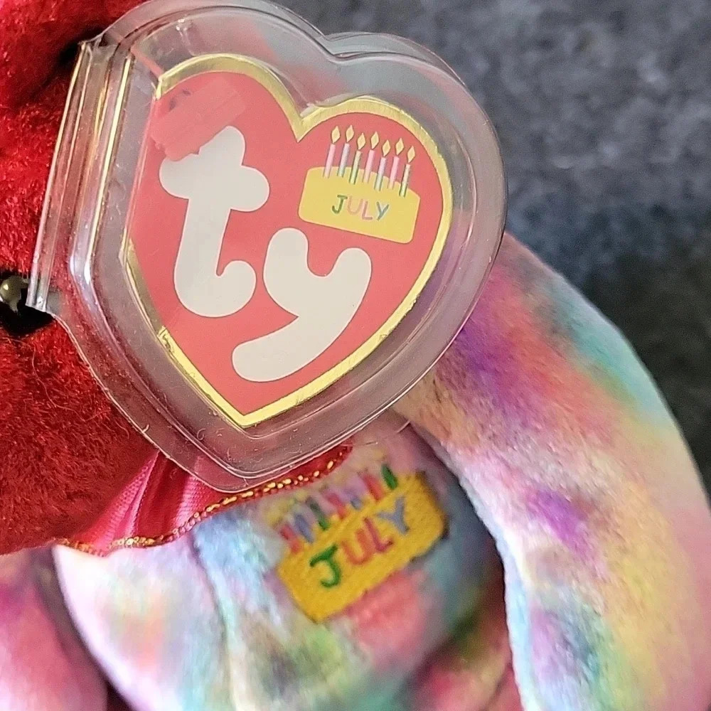 🌴3/$15🌴 July Birthday Teddy Bear Red Kid adult plush toy Celebration - Picture 3 of 9
